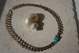 Kingman Turquoise & Smoky Crystal Necklace