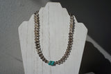 Kingman Turquoise & Smoky Crystal Necklace