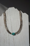 Kingman Turquoise & Smoky Crystal Necklace