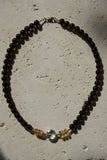 Citrine and Smoky Crystal Necklace