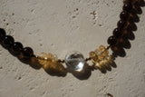 Citrine and Smoky Crystal Necklace