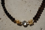 Citrine and Smoky Crystal Necklace