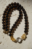 Citrine and Smoky Crystal Necklace