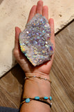 Rainbow Aura Amethyst cluster