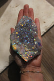 Rainbow Aura Amethyst cluster