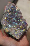 Rainbow Aura Amethyst cluster