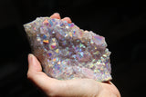 Rainbow Aura Amethyst cluster