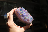 Rainbow Aura Amethyst cluster