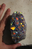 Rainbow Aura Amethyst cluster