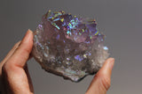 Rainbow Aura Amethyst cluster