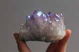 Rainbow Aura Amethyst cluster