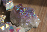 Rainbow Aura Amethyst cluster