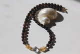 Citrine and Smoky Crystal Necklace