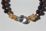 Citrine and Smoky Crystal Necklace